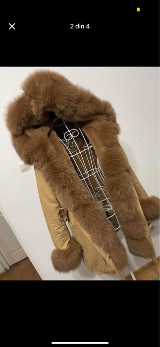 Geaca parka naturala