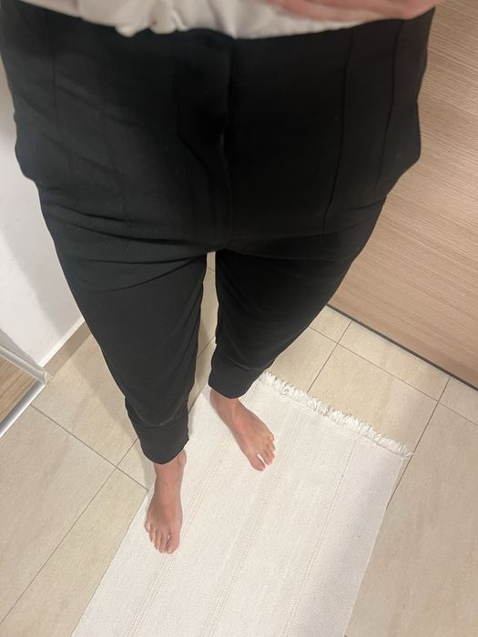 Pantaloni Terry noi, fara eticheta