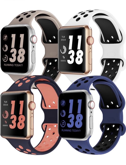 Curea Husa Ceas Apple Seria Silicon Perforata / Gauri Folie Silicon