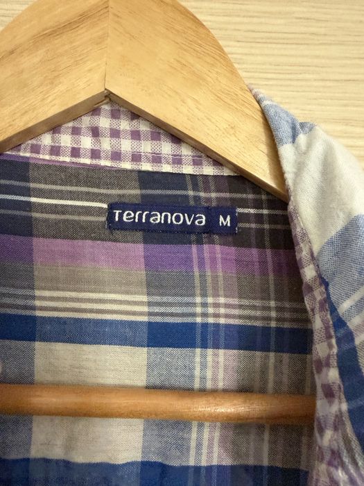 Camasa dungi carouri mov albastru bumbac Terranova M