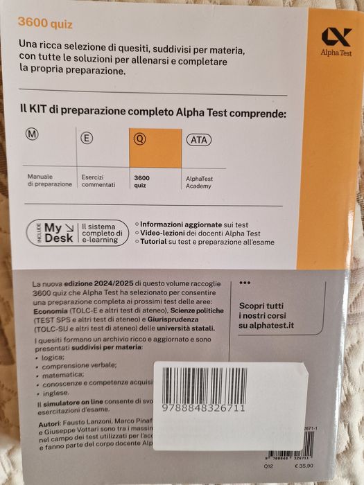 Учебник Alfa test Economia tolc-e