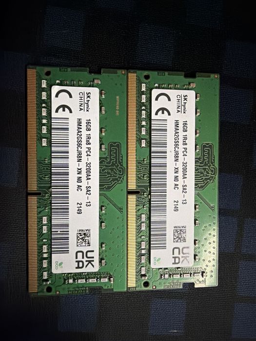 Hynix 32GB DDR4 laptop (2x16GB) la 3200 Mhz