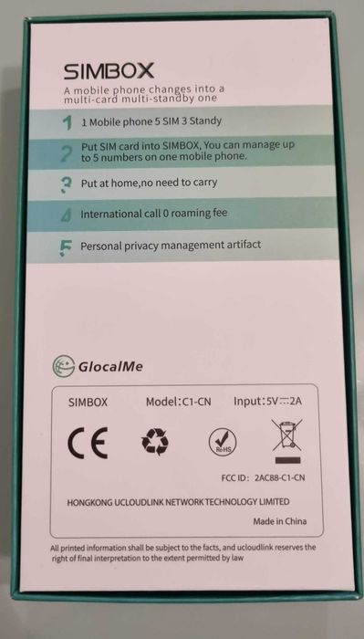 SIMBOX 4G 4SIM Dual Standby Roaming gratuit în străinătate iOS Android