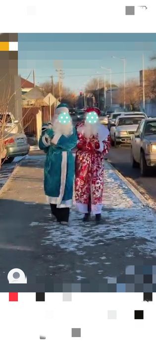 Костюм деда мороза и снегурочки. Дедмороз снегурочка 6000 тг.