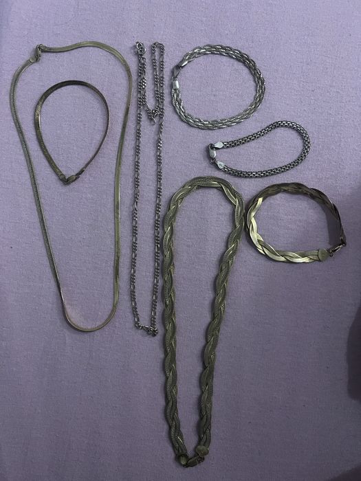 Seturi lant si bratara argint placat cu aur