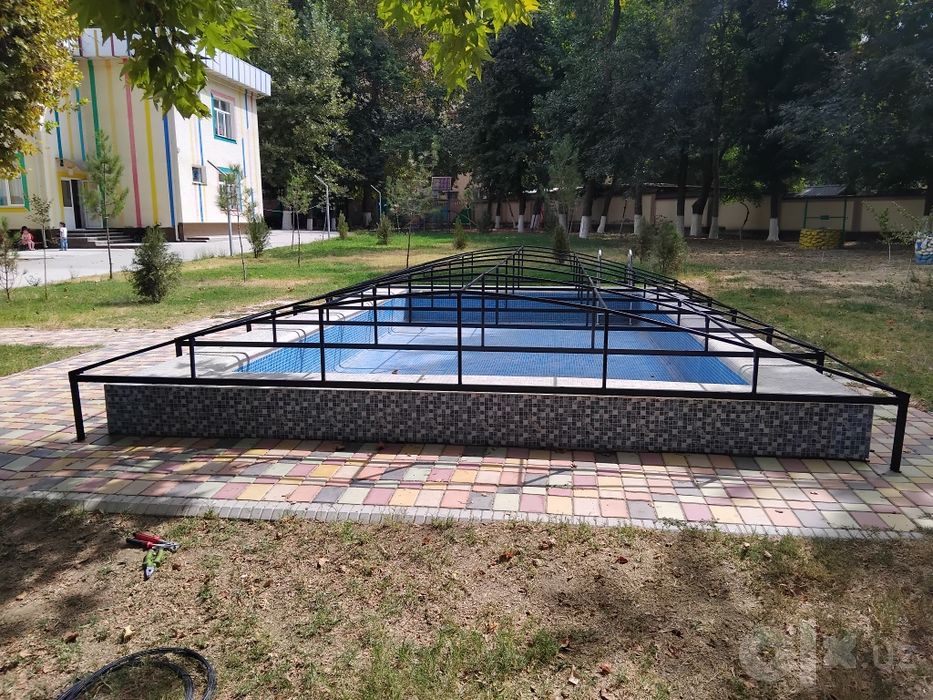 Установка банер басен и сварични работа дишевли