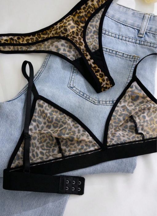 Дамско удобно бельо с леопардов принт