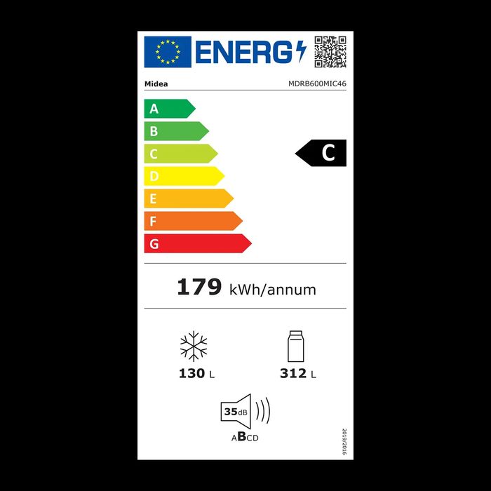 Combina frigorifica Midea Space Master 442L, NoFrost, WiFi, Clasa C, ca NOUA