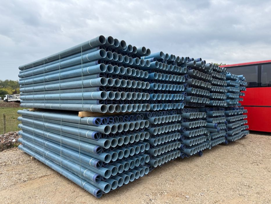 PVC сондажни тръби Ø125 Ø140 Ø175 – филтърни и плътни | 4 м