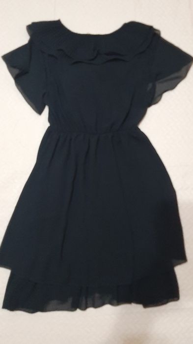 Rochie neagra din voal marimea S ,purtata o data