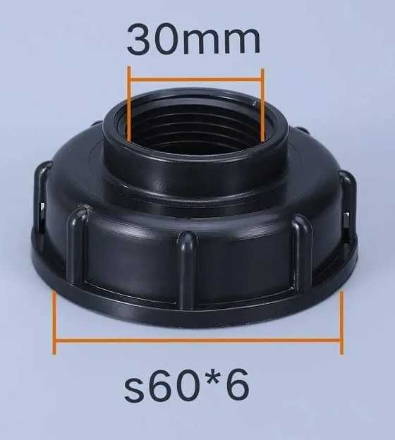 Адаптер IBC S60x6 переходник на еврокуб с внутренней резьбой 25