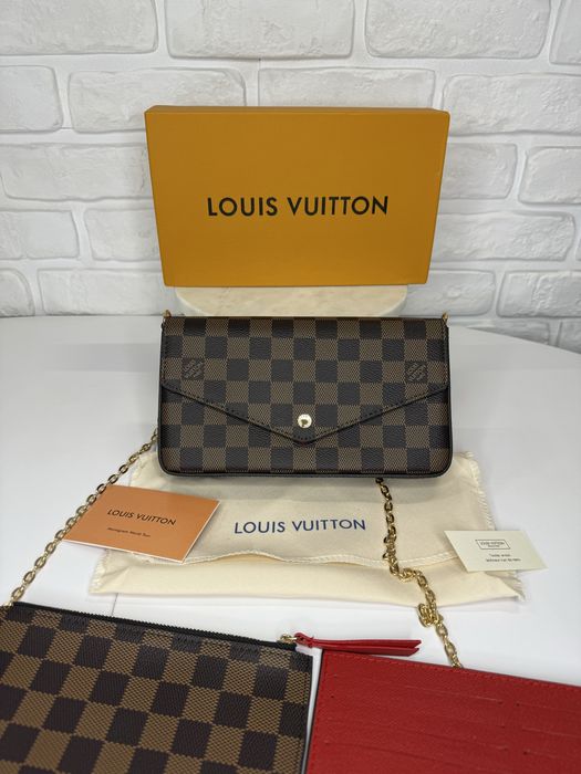 Geanta Louis Vuitton model FELICIE piele canvas 100% cutie cadou  102