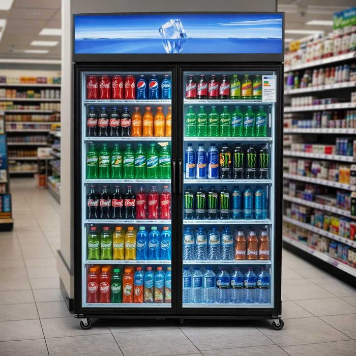 Витринный холодильник шкаф. Кепілдік бар, Кентау қаласы.