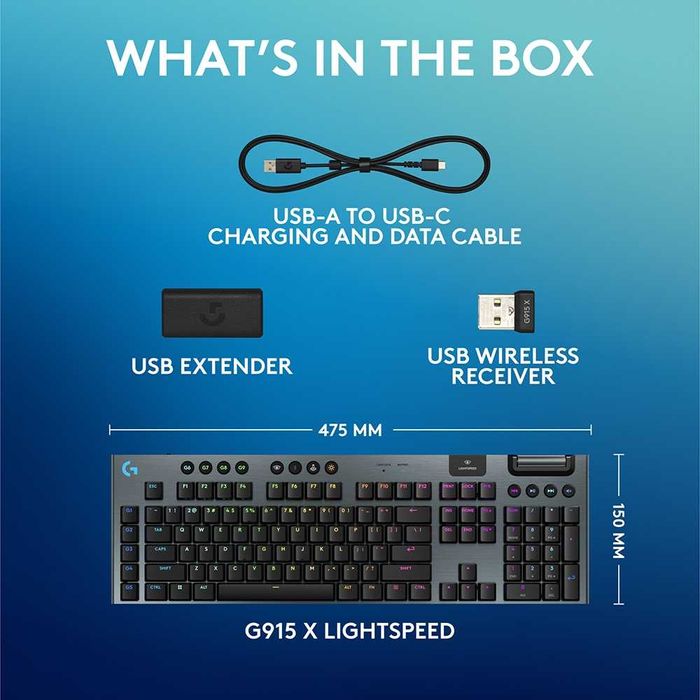 Tastatura Logitech G915 X Liniar wireless gaming Mecanica RGB Garantie
