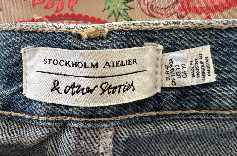 &other stories stockholm atelier разкошна дълга дънкова пола Л размер