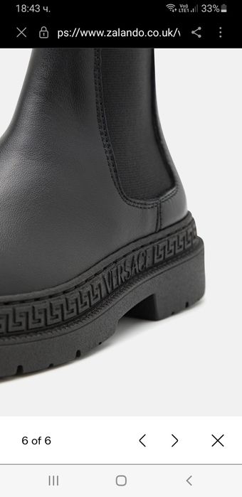 Versace Medusa Leather Ankle Boots 37/23.5см ОРИГИНАЛ Дамски ест. кожа