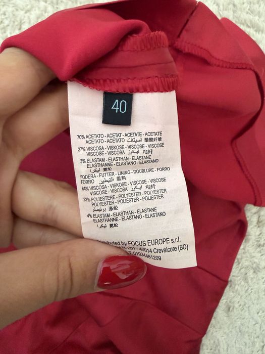 Рокли Guess Marciano - бандажна рипс, черна червена, мини миди
