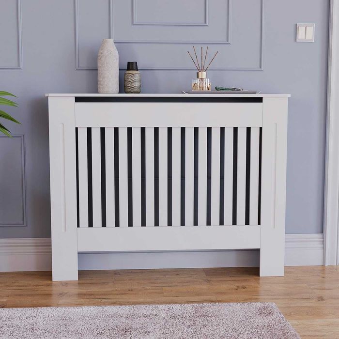 Masca capac calorifer radiator alb lucios cu raft S, M, L, XL Bucuresti ...