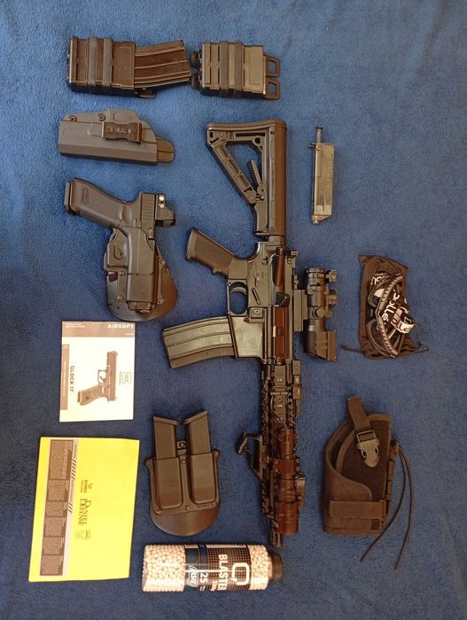 Airsoft M4 GBB Daniel Defense + Glock 17 Gen 5 GBBb