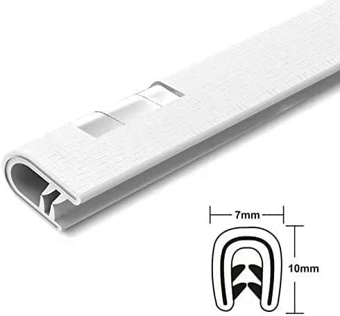 протектор лайсна за ръба на врата с метални щипки 5м бяла aptel ...
