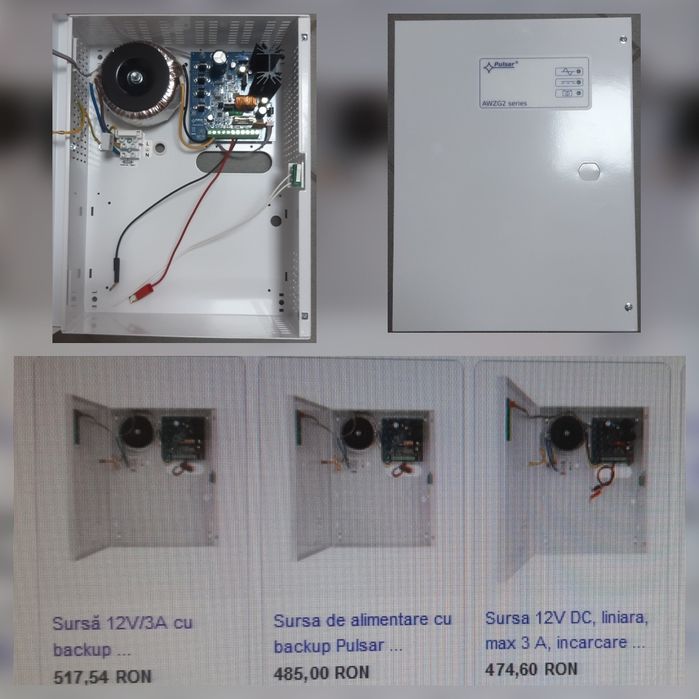 Sursa 12V 3A backup PULSAR Sursa back-up PULSAR 12V 3A