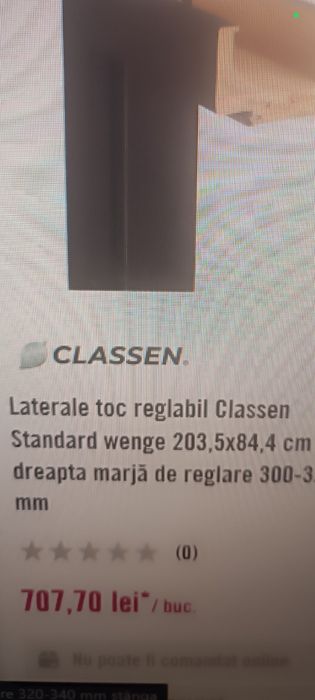 Uși de interior cu Toc 120-340 cm  zid Calasen goluri 70/80/90 cm
