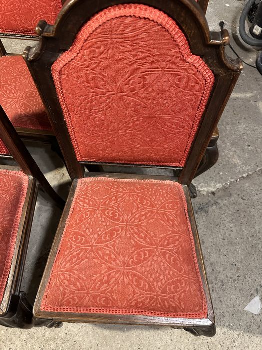 Set 6 scaune tapitate, lemn masiv