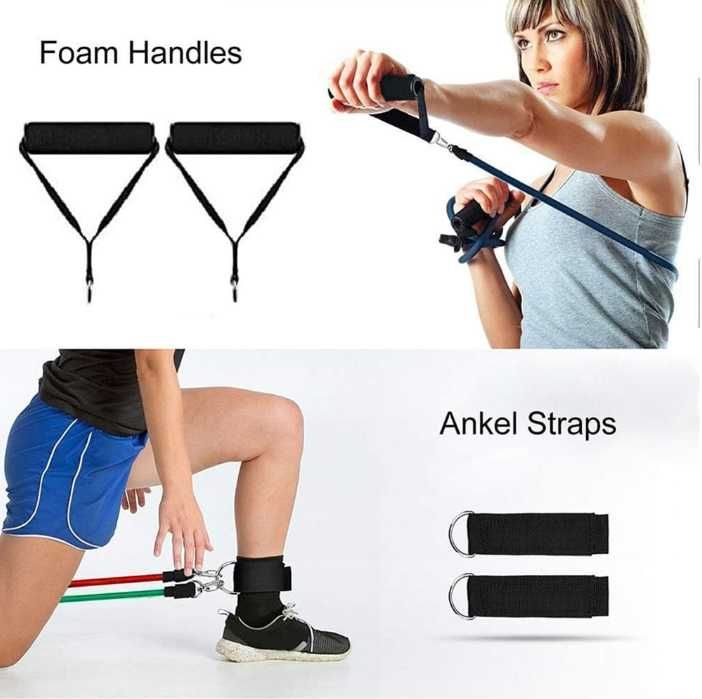 Set elastice fitness, yoga si stretching acasa