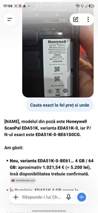 terminal mobil Honeywell ScanPal EDA51K