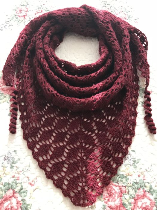 Шаль ручной работы (шерсть, ангора).