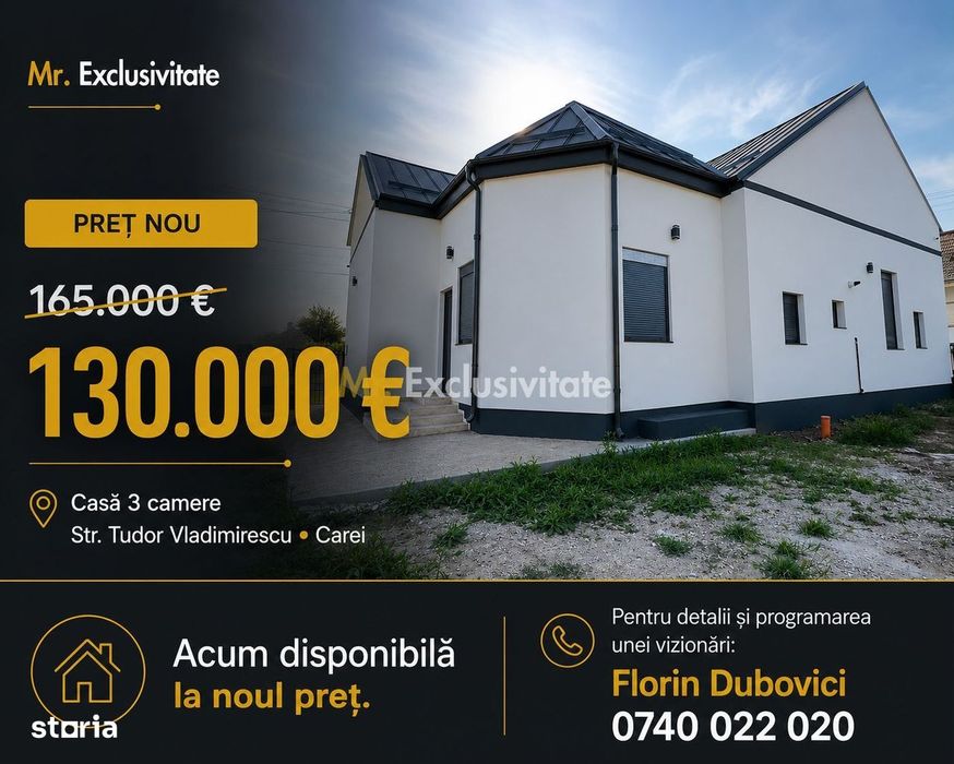 SUPER OFERTĂ! Casă 3 camere 154 mp, Teren 630 mp - Str. T. Vladimiresc