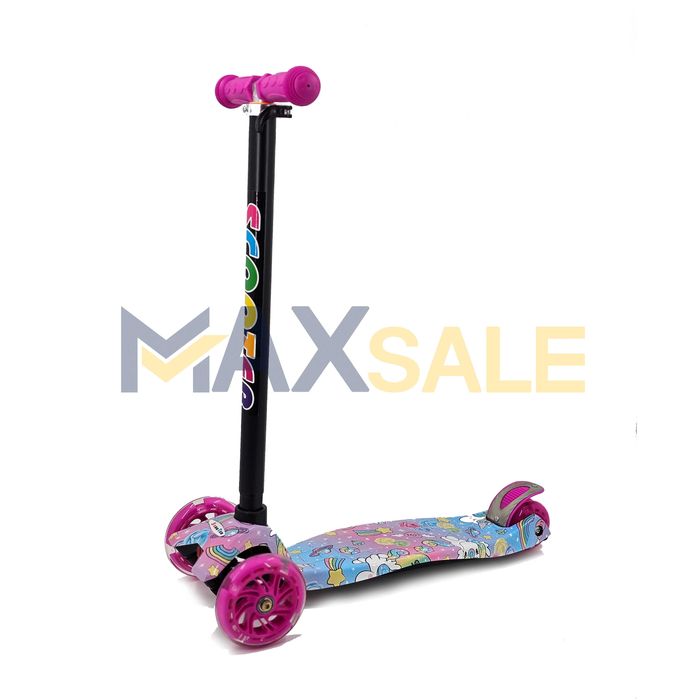 Детска тротинетка с 3 светещи колела Еднорози скутер колело триколка