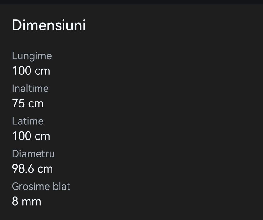 Vând Masa de sticlă