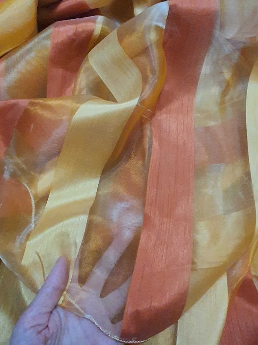 Прозрачно перде чисто ново готово за закачване