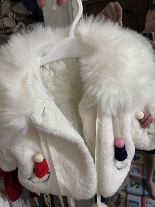 Детская шуба, белая, женская