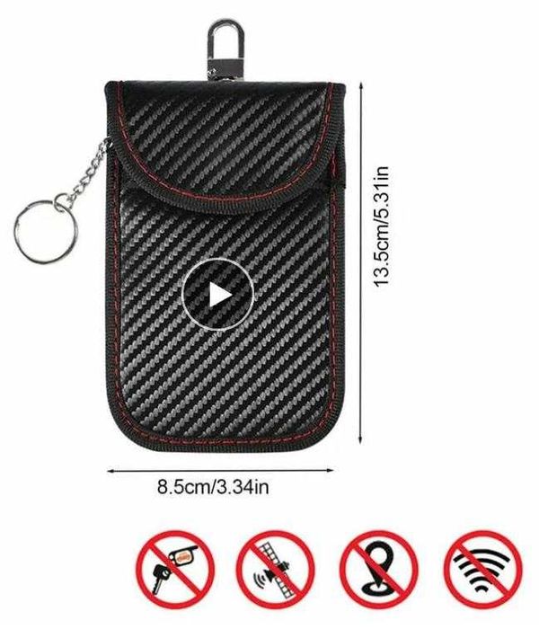 Портфейл Моден Калъф за ключове с RFID защита – Карбон дизайн