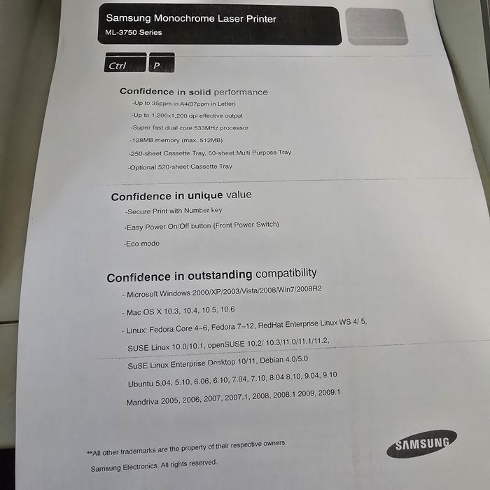 Imprimanta Samsung ML3750ND