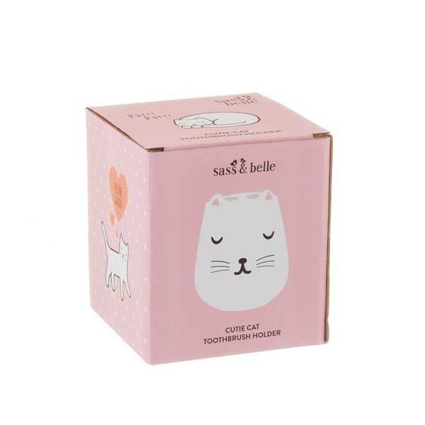 Suport periuta de dinti in forma de pisica