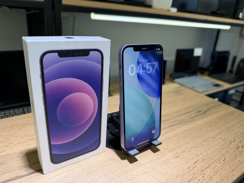 iPhone 12, 128 GB, АКБ76%, Purple, 2539/А10