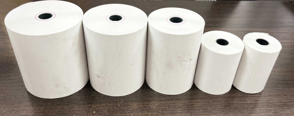 Чековая лента в ассортименте (57*19, 57*26, 80*50, 80*60, 80*80)