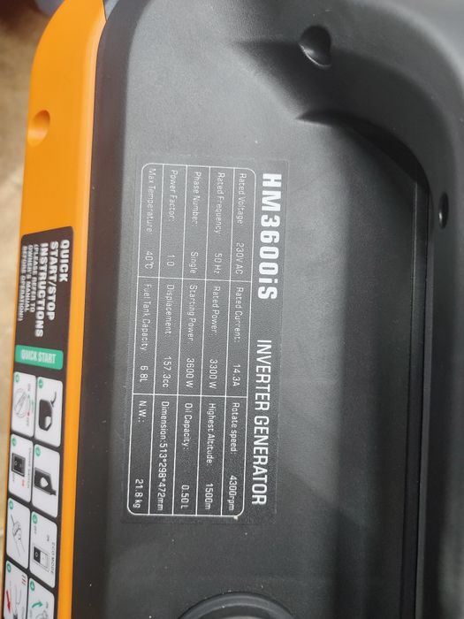 Бензиновый генератор 3,3кВт.  2,2кВт