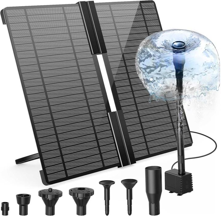 pompa de apa solară pentru exterior, pliabilă de 20 W cu suport reglabil, havuz solar pentru exterior