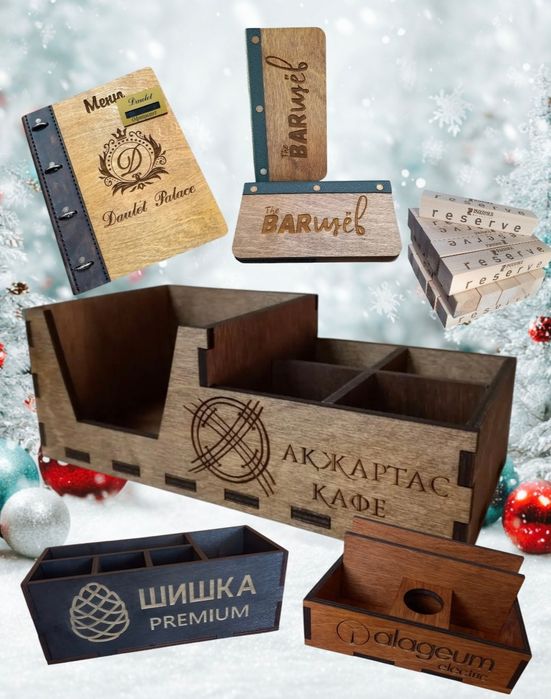 Салфетницы минажи меню с логотипом на заказ