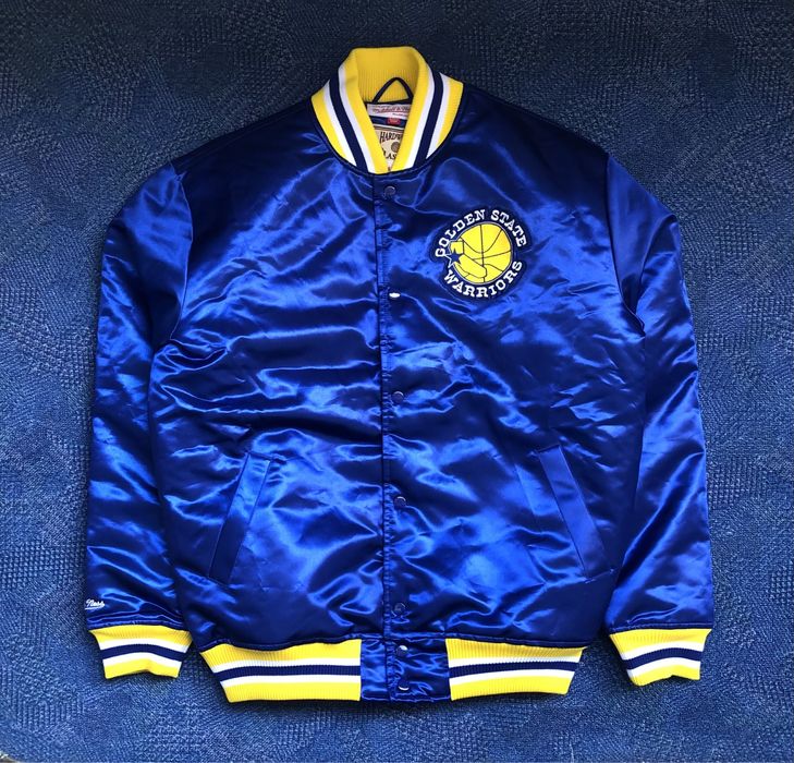 Mitchell & Ness NBA Golden State Warriors Heavyweight Satin Jacket - L