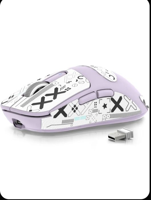Игровая мышь беспроводная Attack Shark X3 PAW3395 фиолетовая