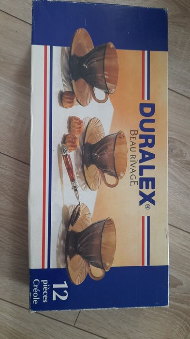 Set cafea Duralex original 6+6 bucăți, nou nouț