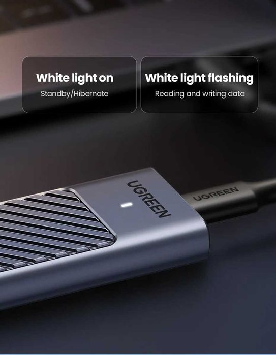 Case "UGREEN" протокол NVMe 2 , 10 Гбит/с. USB3.2 Gen 2.