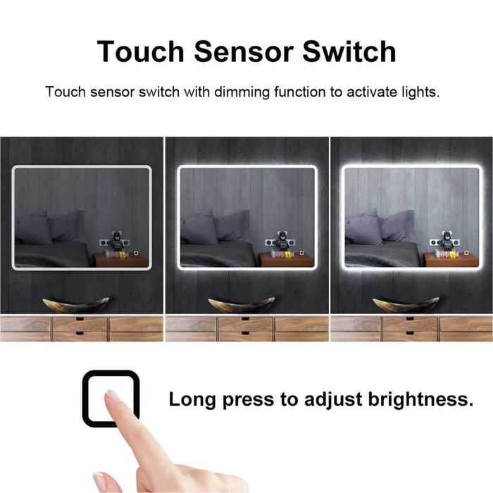 LED ЛЕД огледало Щутгарт 100×70 Музика Блутут