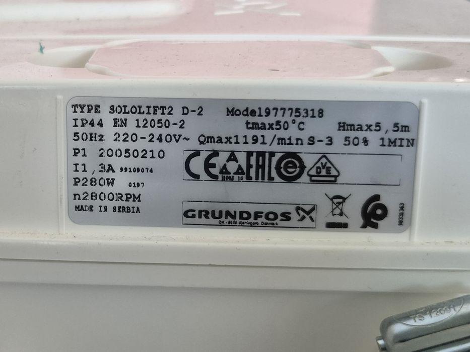 Помпа Grundfos, помпа SOLOLIFT2 D-2