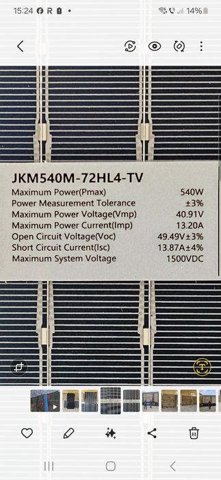 vand panouri fotovoltaice Jinko tiger pro JKM 540-72HL4-TV   540w
